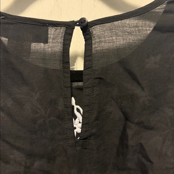 Calypso St. Barth Black & White Embroidered Cotton Boho Blouse NWT SZ Small - Picture 9 of 11